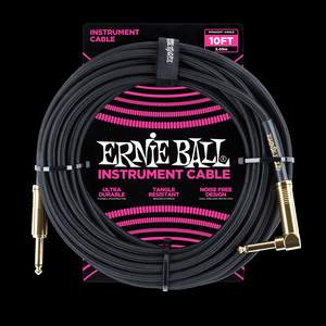 Eb 10' Braided Strt/angle Cable - Blk (gld)