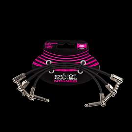 Ernie Ball 6 Inch Flat Ribbon Patch Cable 3-pack
