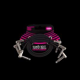 Ernie Ball 12 Inch Flat Ribbon Patch Cable 3-pack