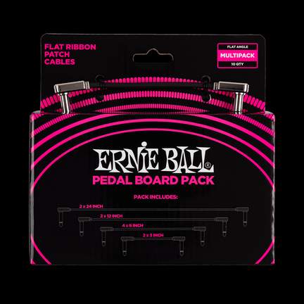 Ernie Ball Flat Ribbon Patch Cables Pedalboard Multi Pack