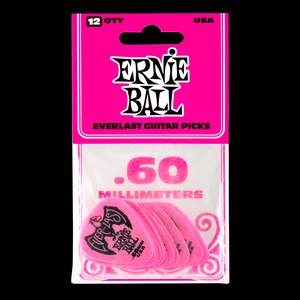 Ernie Ball Everlast Picks 12-pack Pink .60mm
