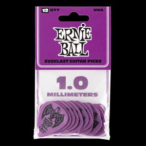 Ernie Ball Everlast Picks 12-pack Purple 1.0mm