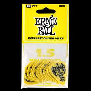 Ernie Ball Everlast Picks 12-pack Yellow 1.5mm