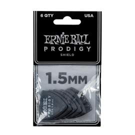 Ernie Ball Prodigy Picks 6-pack 1.5mm Black Shield