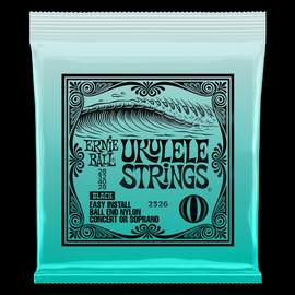 Ernie Ball Concert/ Soprano Nylon Ballend Uke Set Blk