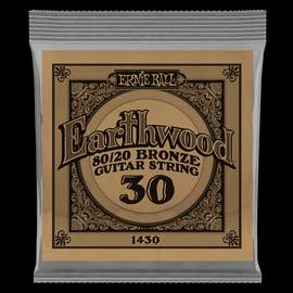 Ernie Ball: Earthwood 80/20 Bronze - Acoustic Wound Single String .030