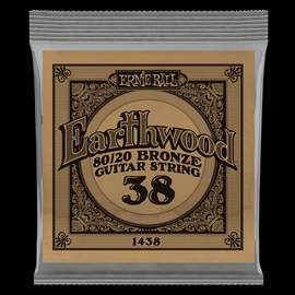 Ernie Ball: Earthwood 80/20 Bronze - Acoustic Wound Single String .038