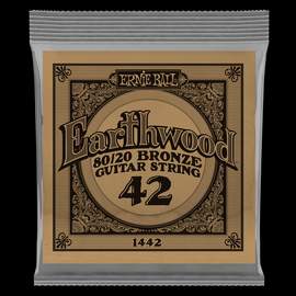 Ernie Ball: Earthwood 80/20 Bronze - Acoustic Wound Single String .042