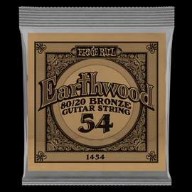 Ernie Ball: Earthwood 80/20 Bronze - Acoustic Wound Single String .054