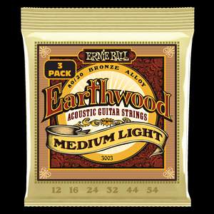 Ernie Ball Earthwood 80/20 Bronze Light Acoustic 12-54 (3 Set Pack)
