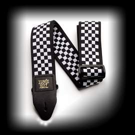 Ernie Ball Strap Jacquard Black And White Checkered