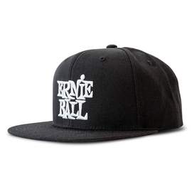 Ernie Ball Cap Black With Stacked White Ernie Ball Logo