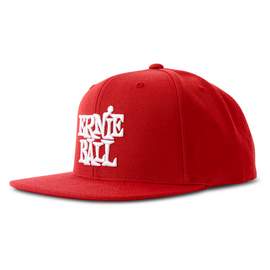 Ernie Ball Cap Red With Stacked White Ernie Ball Logo