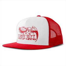 Ernie Ball Cap Rd Wht Front And Rd Ernie Ball Eagle Logo