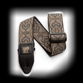 Ernie Ball Strap Jacquard Gold And Black Paisley