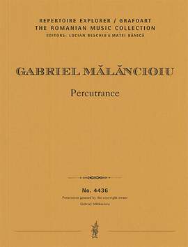 Malancioiu , Gabriel: Percutrance for percussion and orchestra