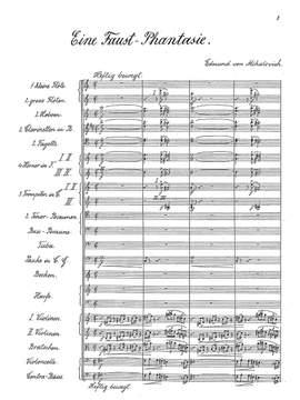 Mihalovich, Ödon: A Faust Fantasy for grand orchestra
