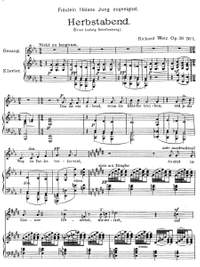 Wetz, Richard: Drei Gedichte op. 30 for voice and piano