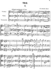 Amani, Nikolai: Trio op. 1 for violin, viola and cello