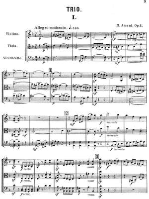 Amani, Nikolai: Trio op. 1 for violin, viola and cello
