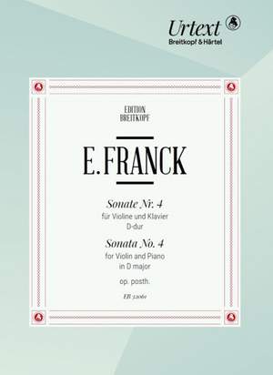Franck, Eduard: Violin Sonata No. 4 in D major Op. posth.