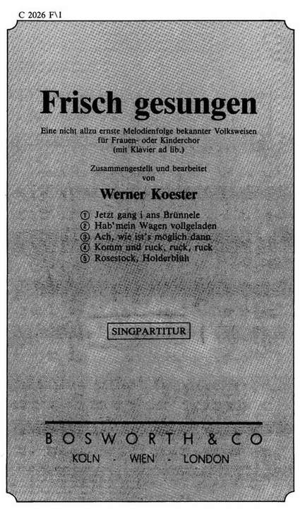 Frisch gesungen