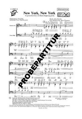 John Kander: New York, New York