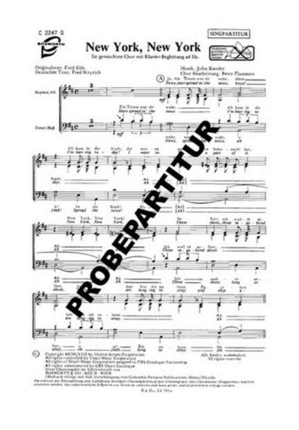 John Kander: New York, New York