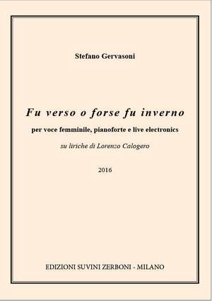 Stefano Gervasoni: Fu verso o forse fu inverno