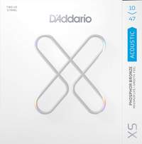 D'Addario 10-47 Light, XS Phosphor Bronze Coated 12-String Acoustic Guitar Strings
