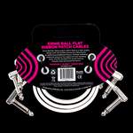 Ernie Ball 12" Flat Ribbon Patch Cable 3-pack- White Product Image