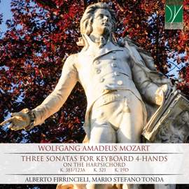 W. A. Mozart: Three Sonatas for Keyboard 4-hands, on the harpsichord