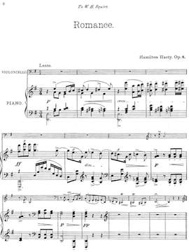 Harty, Hamilton: Romance & Scherzo op. 8 for cello and piano