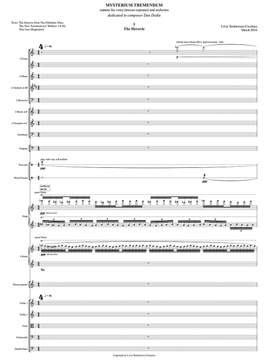 Teodorescu-Ciocanea, Livia: Mysterium tremendum Cantata for mezzo-soprano (ossia Tenor) and orchestra