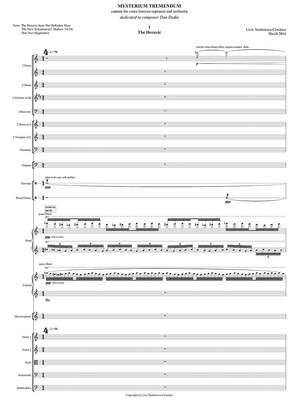 Teodorescu-Ciocanea, Livia: Mysterium tremendum Cantata for mezzo-soprano (ossia Tenor) and orchestra