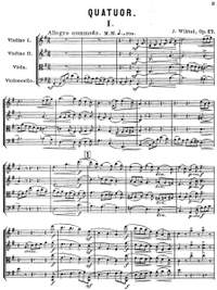 Wihtol, Joseph: Quatuor (Sor majeur) op. 27 for two violins, viola and cello