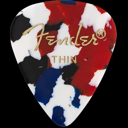 Fender 351 Classic Thin Confetti Pick X 12
