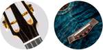 A10 All Solid Tenor Ukulele - Quilted Maple Blue Product Image