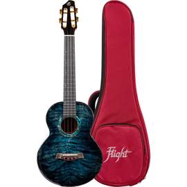 A10 All Solid Tenor Ukulele - Quilted Maple Blue