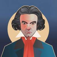 Pop Art Icons Beethoven Card