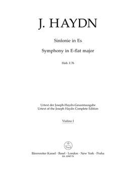 Haydn, Joseph: Symphony No. 76 in E flat major, Hob. I:76