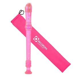 Recorder Workshop 301T descant recorder in transparent colours - Pink