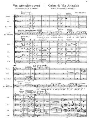 Benoit, Peter: Van Arteveldes geest for voice and orchestra (score & vocal score)