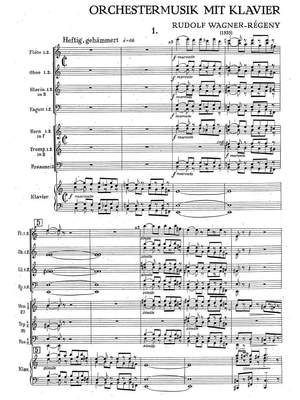 Wagner-Régeny, Rudolf: Orchestermusik mit Klavier