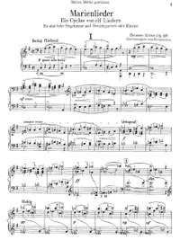 Zilcher, Hermann: Marienlieder. Ein Zyklus von elf Liedern op. 52b for (high) voice and piano (Piano Score, 2 Copies)