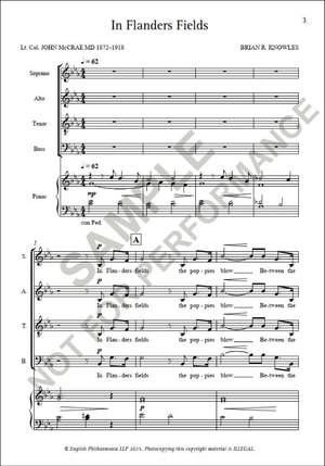 Knowles, Brian: In Flanders Fields (SATB)