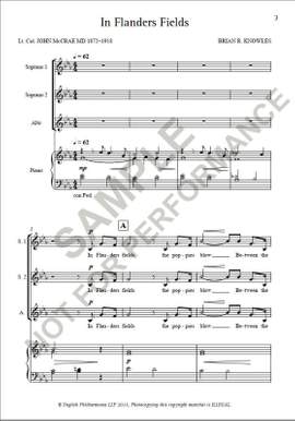Knowles, Brian: In Flanders Fields (SSA)