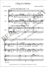 Knowles, Brian: I Sing of a Maiden (SSAA)