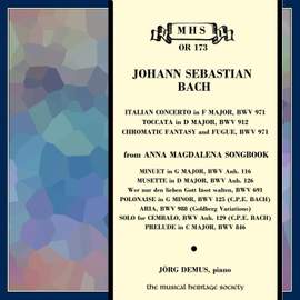 Bach: Italian Concerto, Chromatic Fantasy and Fugue and Works from Anna Magdalena Songbook