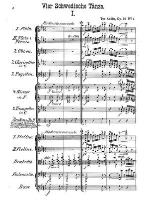 Aulin, Tor: Svenska danser for orchestra, Op. 32